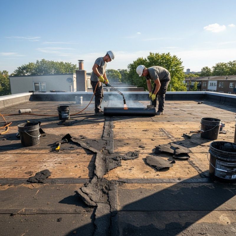 Local Single Ply Roof Installation pros at work