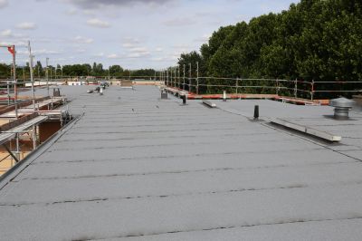 Single Ply Roof Installation