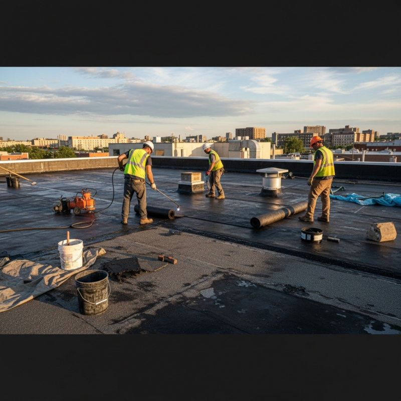 Single Ply Roof Installation